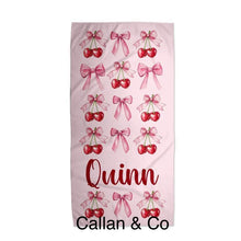 Load image into Gallery viewer, Bow Towels (3 sizes and 4 designs starting at $29.99)