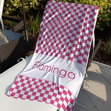 Load image into Gallery viewer, Checkered Beach Towels (3 sizes and 20 color choices starting at $29.99)