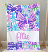 Load image into Gallery viewer, Bow Collection Blankets (Available in 3 sizes starting at $45.00)