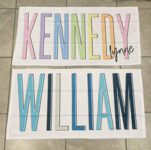Load image into Gallery viewer, Multi Color Outline Beach Towel ( 3 sizes and 10 color choices Starting at $29.00)