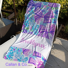 Load image into Gallery viewer, Bow Collection Beach Towels (3 sizes and 3 color choices starting at $29.00)