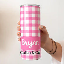 Load image into Gallery viewer, Gingham Preppy Tumblers (2 sizes starting at $25.00)