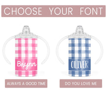 Load image into Gallery viewer, Gingham Preppy Tumblers (2 sizes starting at $25.00)