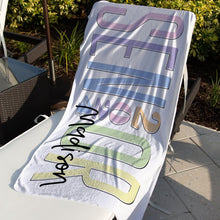 Load image into Gallery viewer, Personalized Senior 2024 Beach Towels (10 color choices)