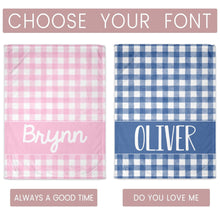 Load image into Gallery viewer, Preppy Gingham Beach Towel (3 sizes and 20 color choices starting at $29.00)