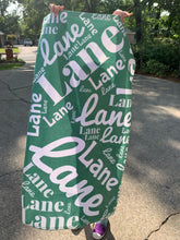 Load image into Gallery viewer, Collage Beach Towel ( 3 sizes and 51 color choices starting at $29.99)