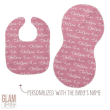 Load image into Gallery viewer, Baby Bib and Burp Cloth