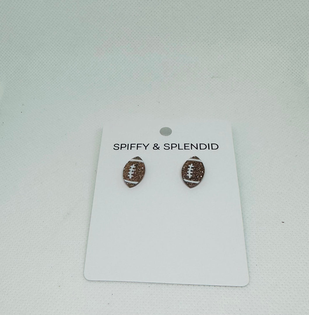 Football Stud Earrings