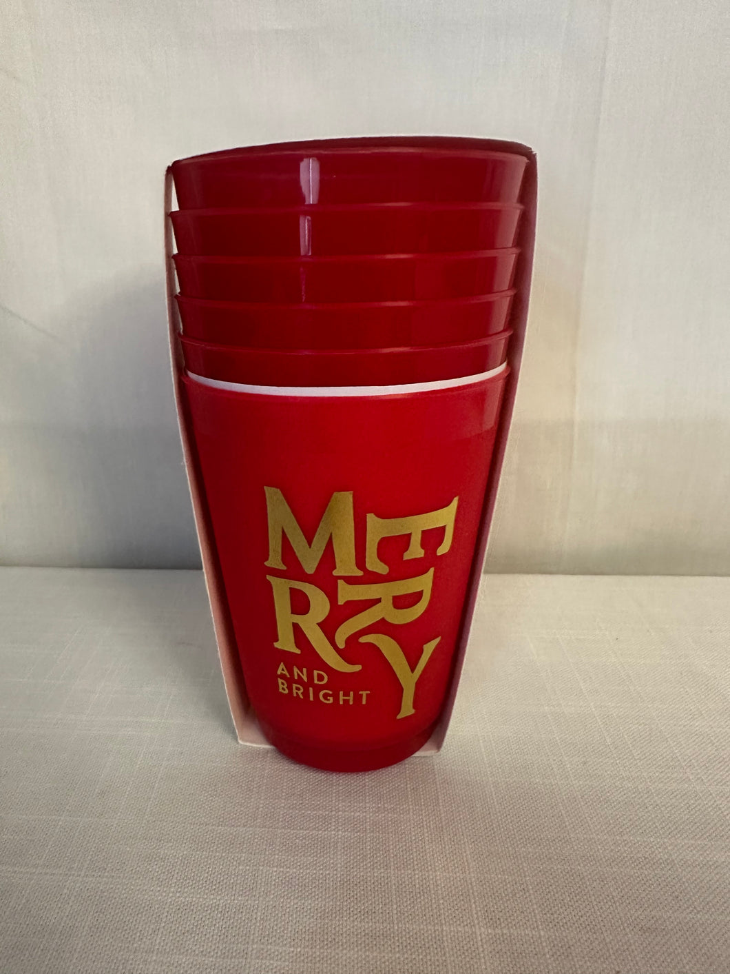 Merry & Bright Acrylic Cups
