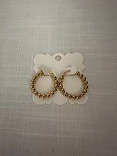 Load image into Gallery viewer, Gold 18K Stainless Steel Circle Ball Hoop Earrings
