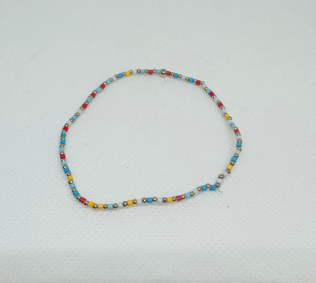 Boho Colorful Ball Beaded Bracelet Multi