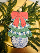 Load image into Gallery viewer, Wooden Chinoiserie Tree Ornament
