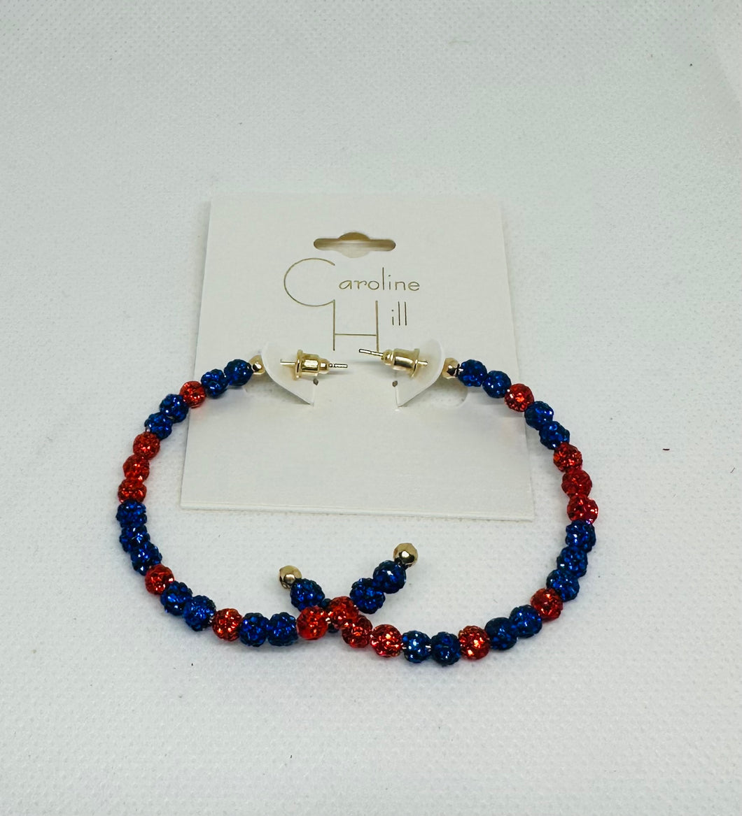 Game Day Earrings Orange & Blue