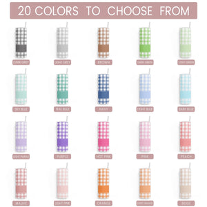 Gingham Preppy Tumblers (2 sizes starting at $25.00)
