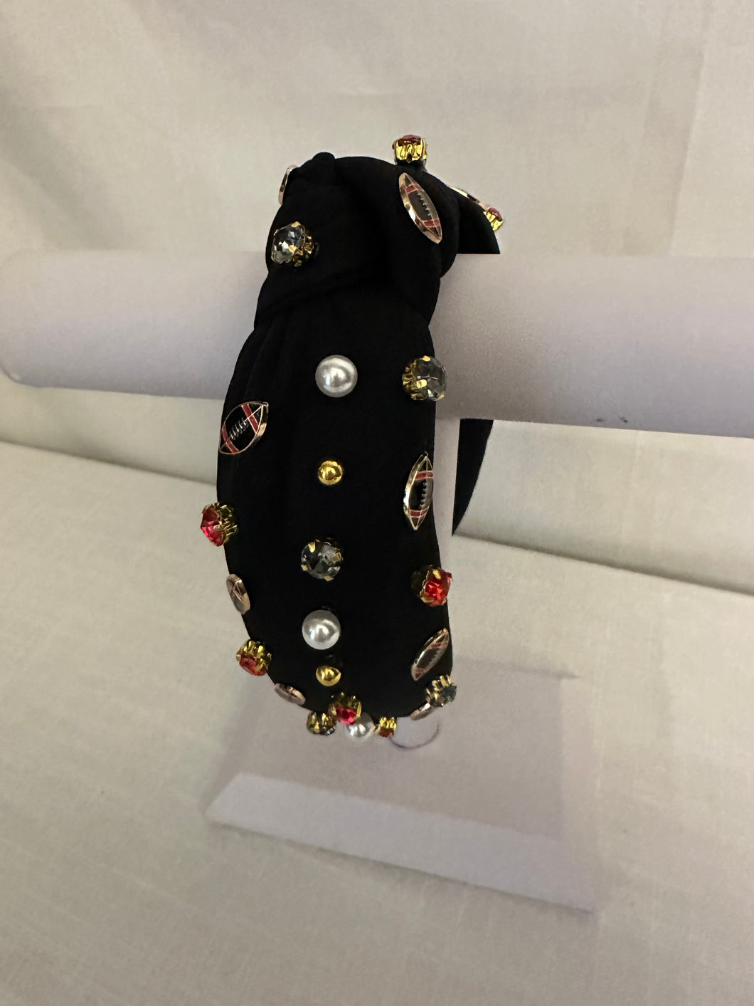 Game Day Headband Black and Red