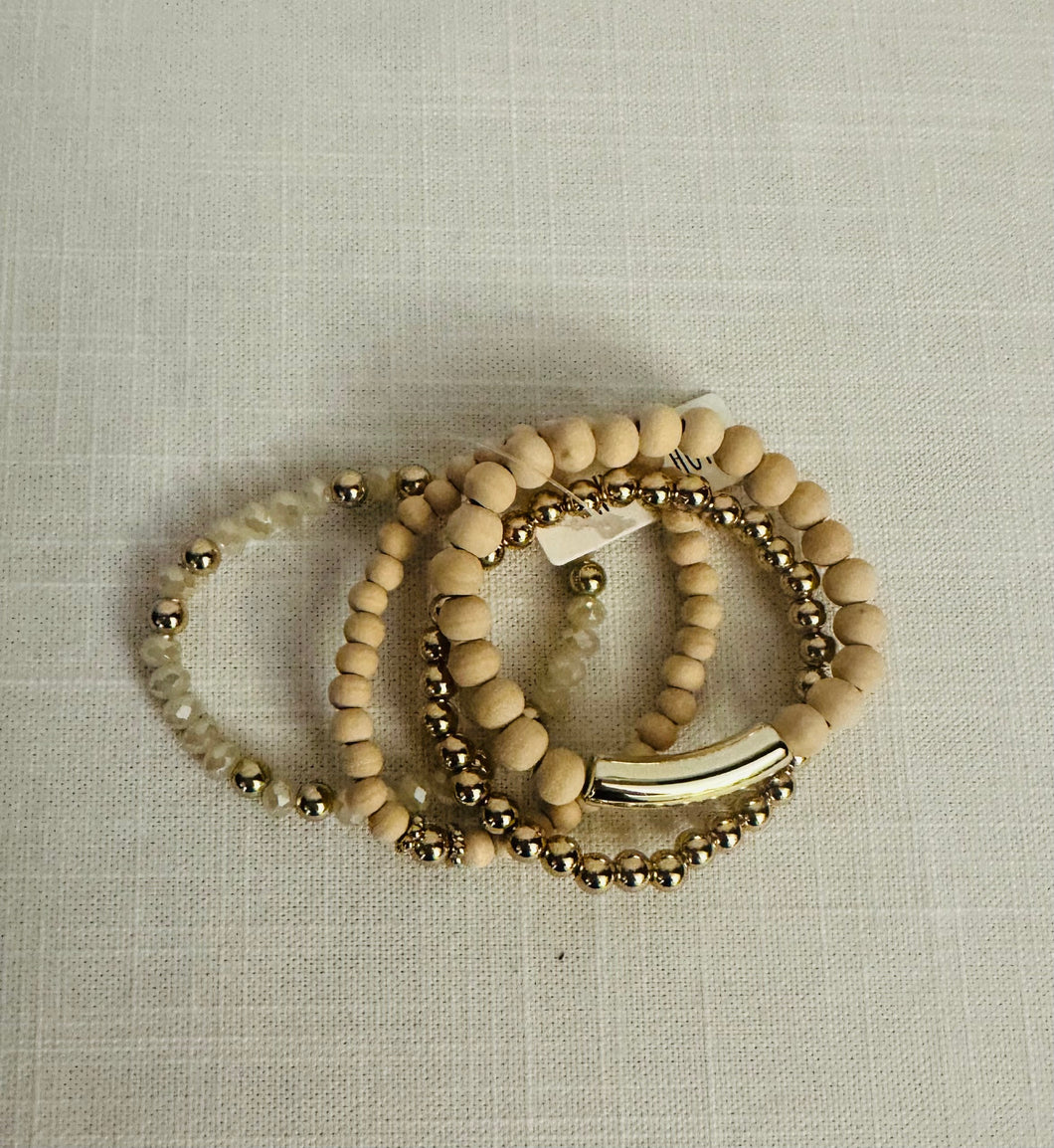 Set of 4 Natural Color Bracelet