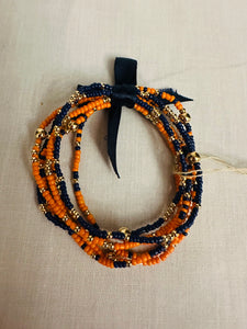 Orange and Blue Bracelet Set