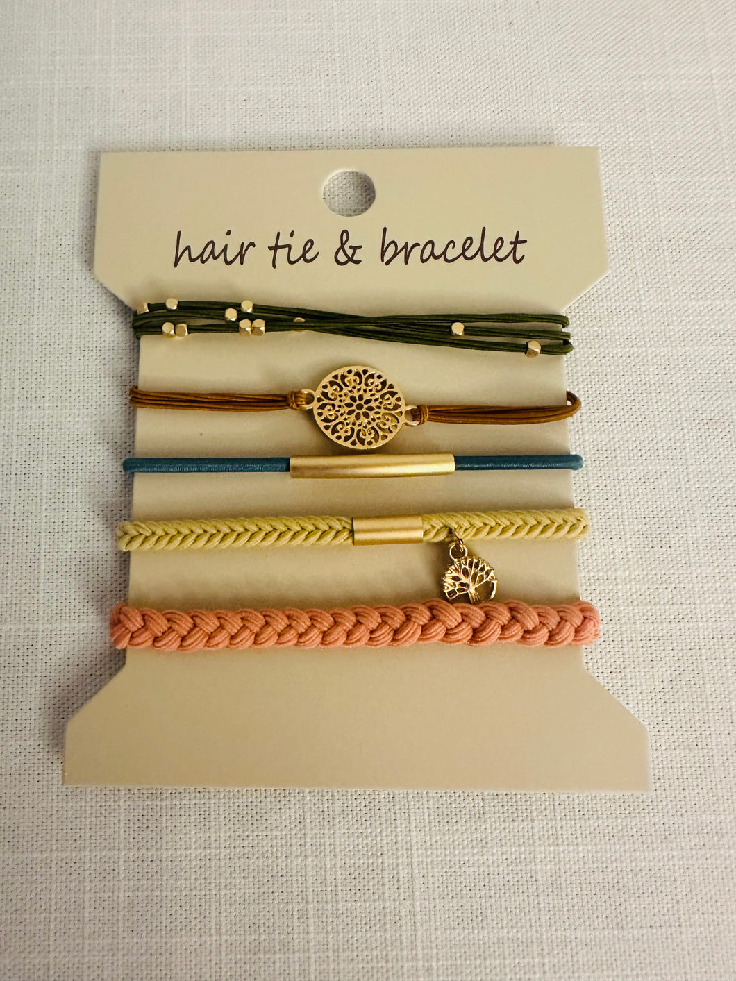 Boho Dual Function Knot Bracelet Hair Ties Multi