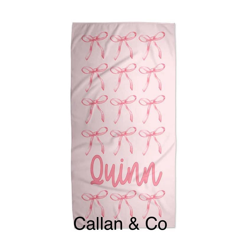 Bow Towels (3 sizes and 4 designs starting at $29.99)