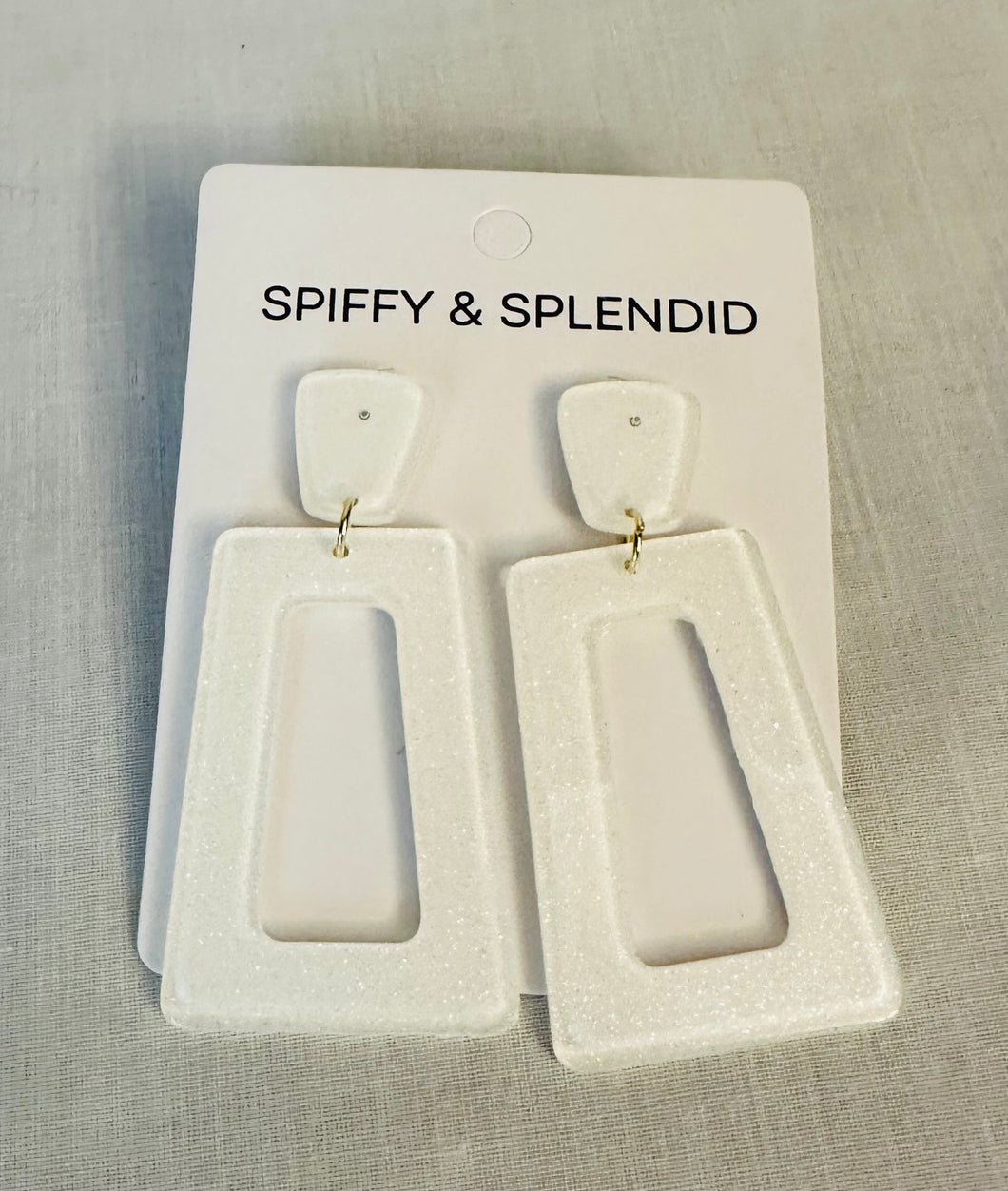 Avery White Earrings