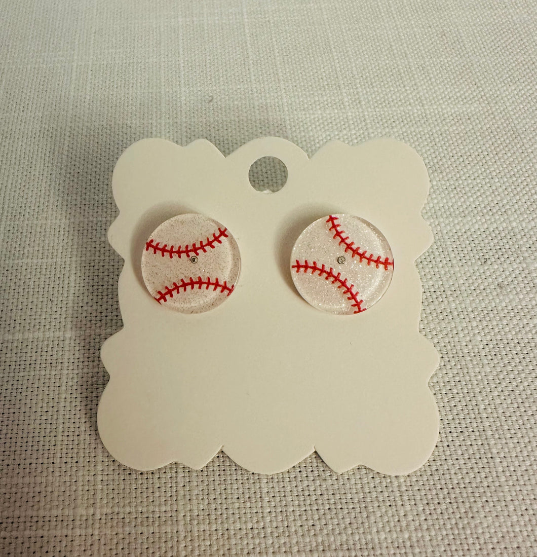 Baseball Stud Earrings