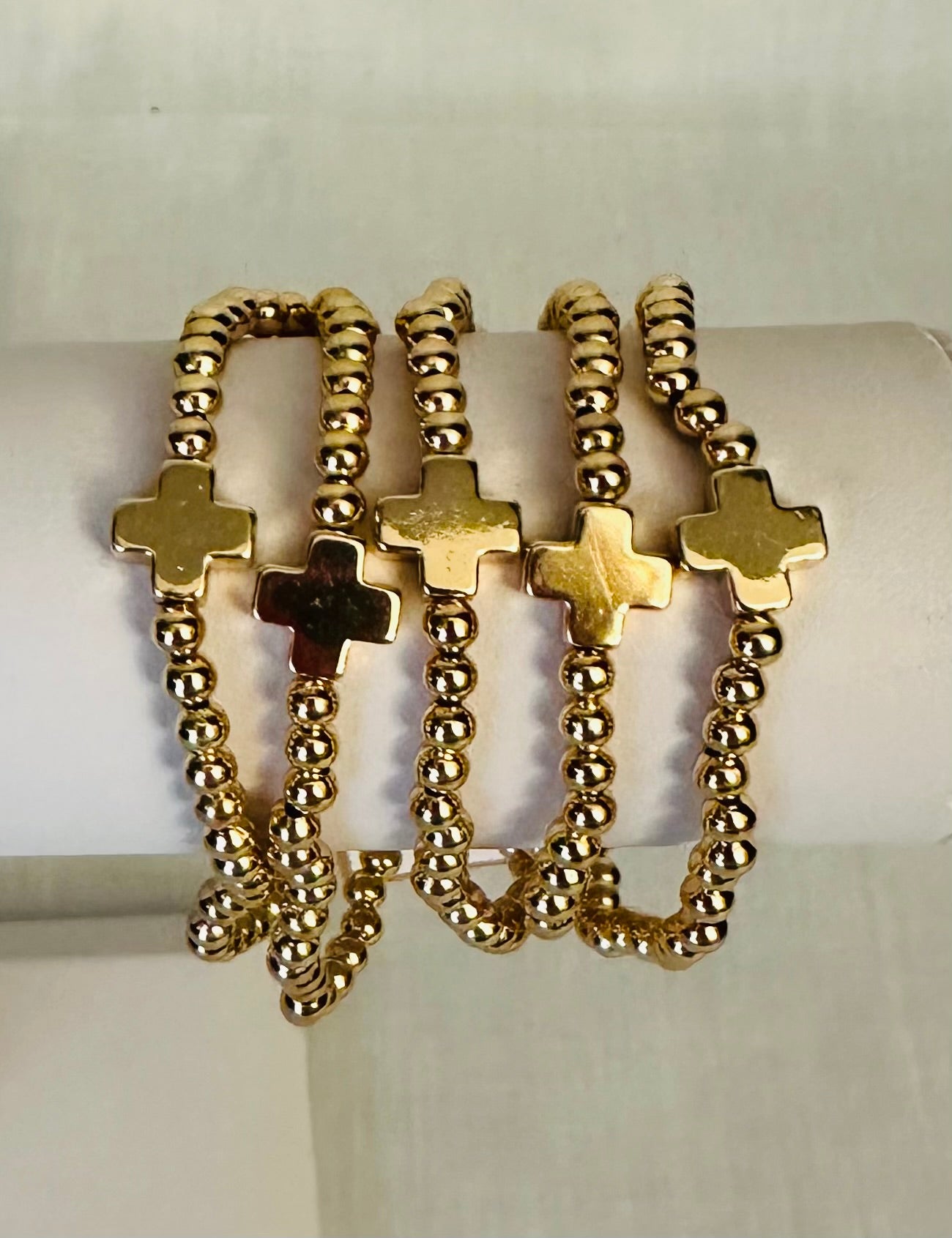 Set of 5 Gold Bracelet Set
