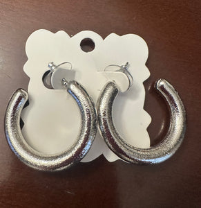 Silver Tube Hoops