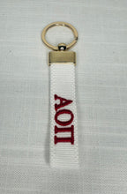 Load image into Gallery viewer, Alpha Omicron Pi Embroidered Keychain
