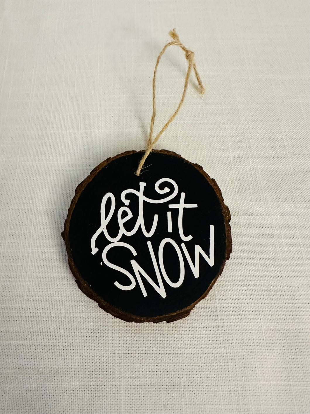 Wooden Let It Snow Ornament