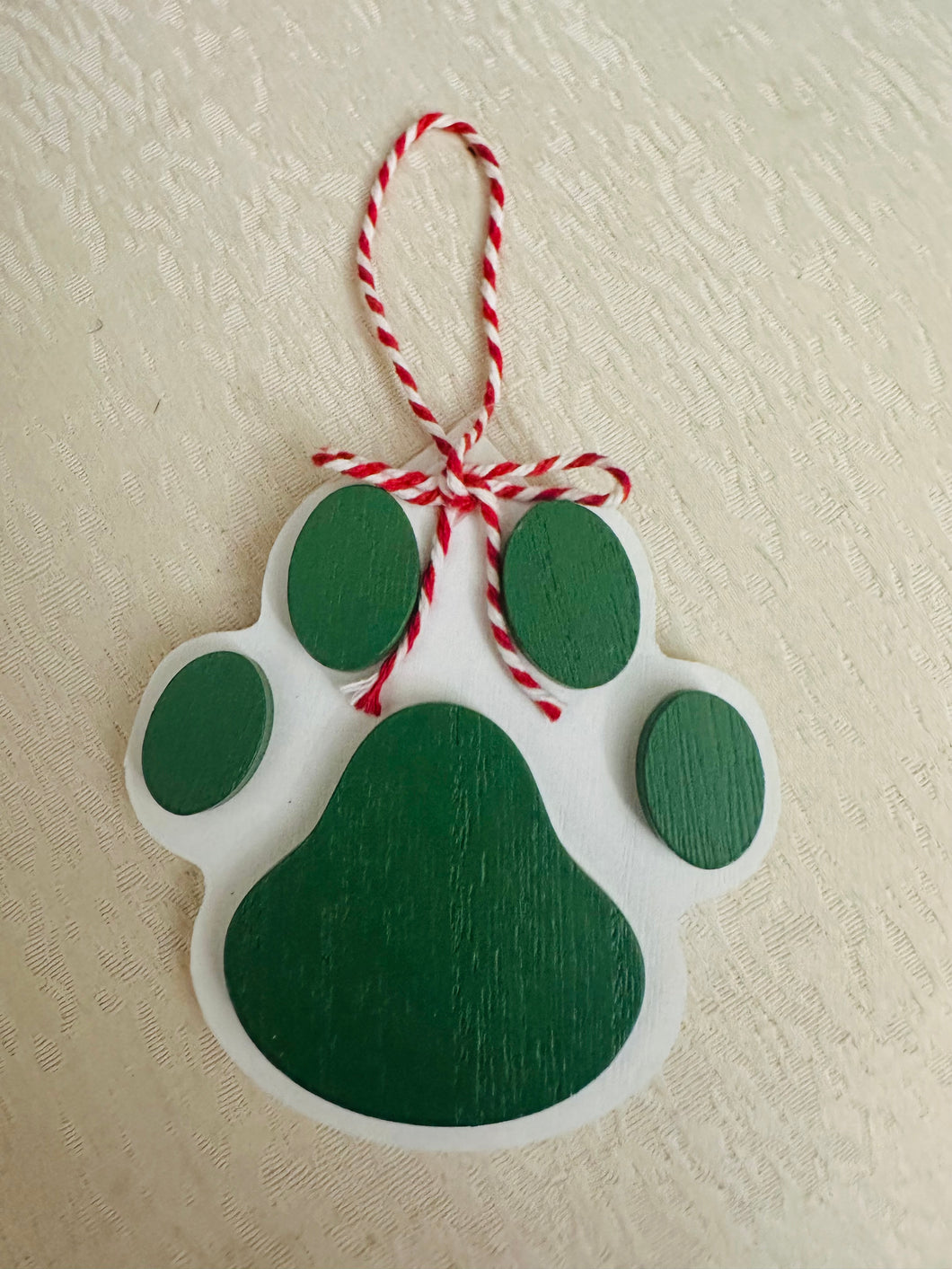 Green Paw Ornament