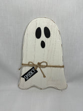 Load image into Gallery viewer, Wooden Ghost Spooky
