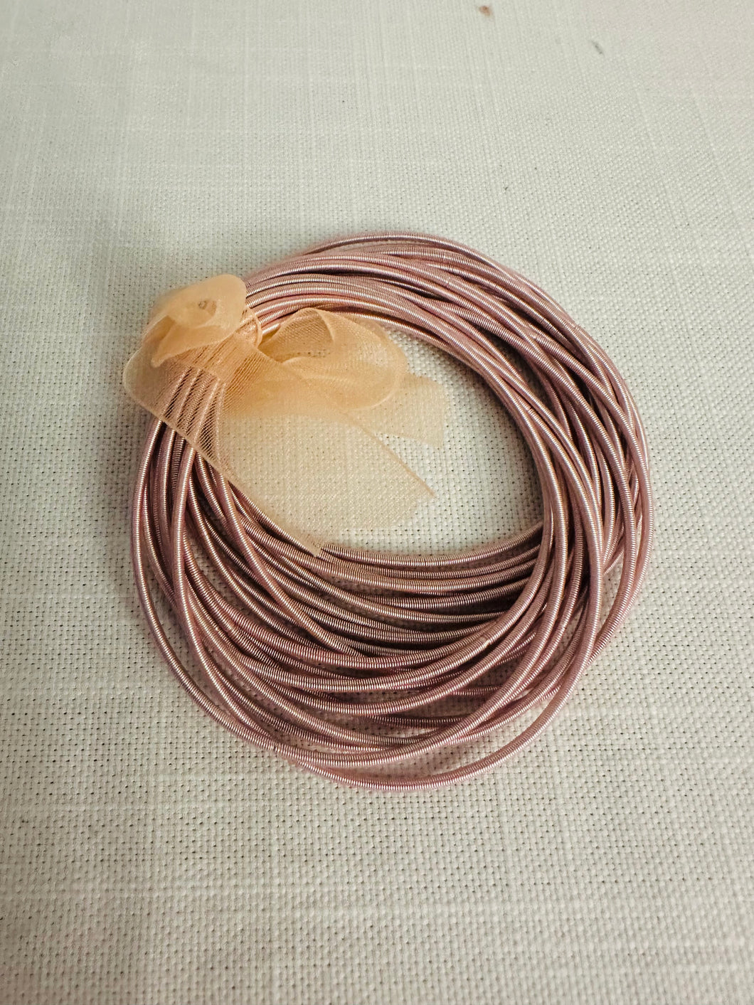 Rose Gold Guitar String Bracelet Set