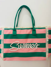Load image into Gallery viewer, Sewn rope pink and green.
