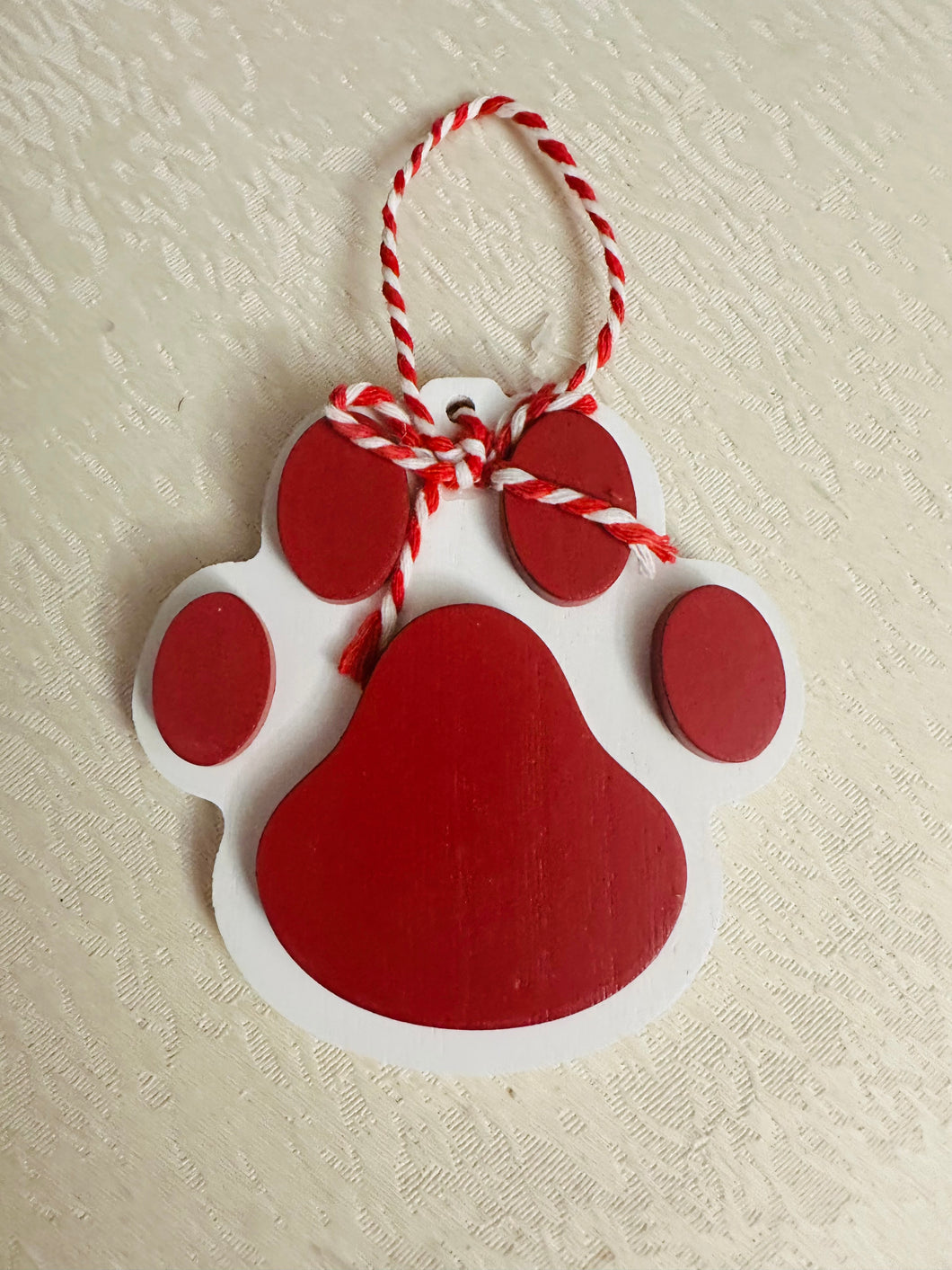 Red Paw Ornament