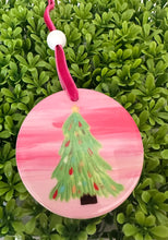 Load image into Gallery viewer, Pink Christmas Tree Ceramic Ornament
