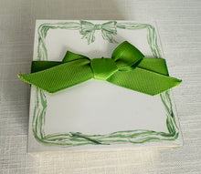 Load image into Gallery viewer, Mini Notepad Green &amp; White Bow

