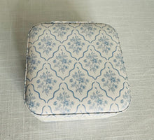 Load image into Gallery viewer, Mini Jewelry Box with Blue Flowers
