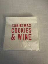 Load image into Gallery viewer, Christmas Cookie &amp; Wine Cocktail Napkins
