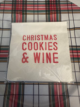 Load image into Gallery viewer, Christmas Cookie &amp; Wine Cocktail Napkins
