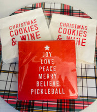 Load image into Gallery viewer, Christmas Cookie &amp; Wine Cocktail Napkins
