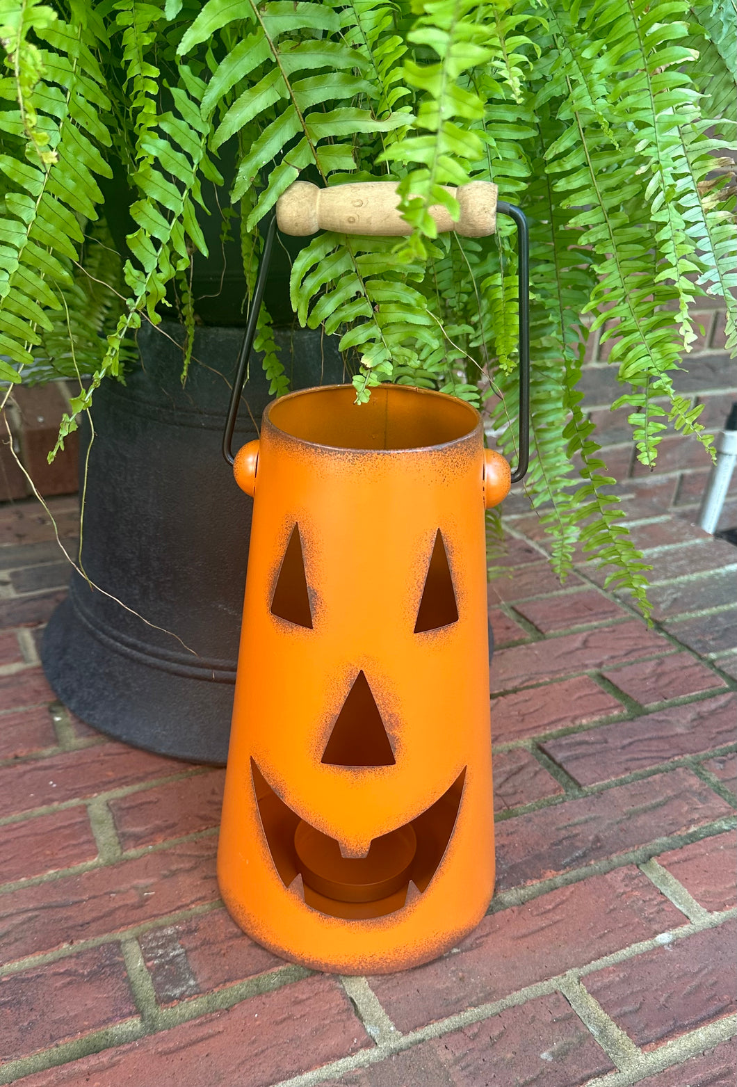 Large Metal Jack O Lantern