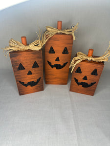 Set of 3 Jack-O-Lanterns