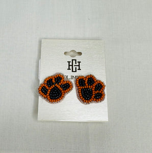 Paw Print Stud Earrings