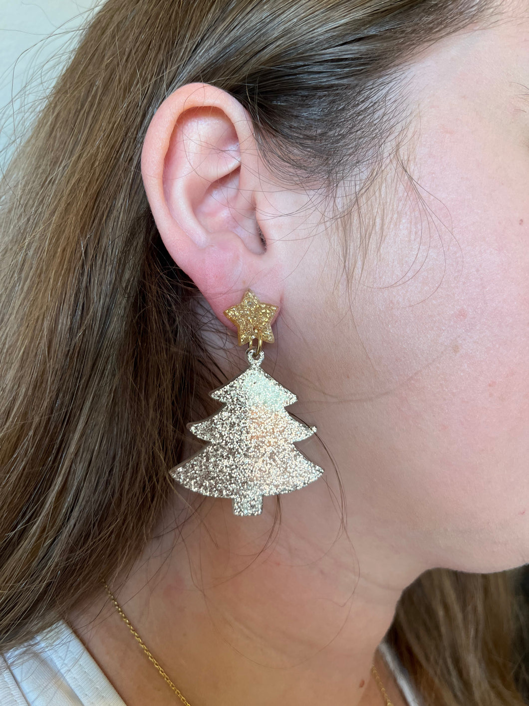 Silver Tree Earrings