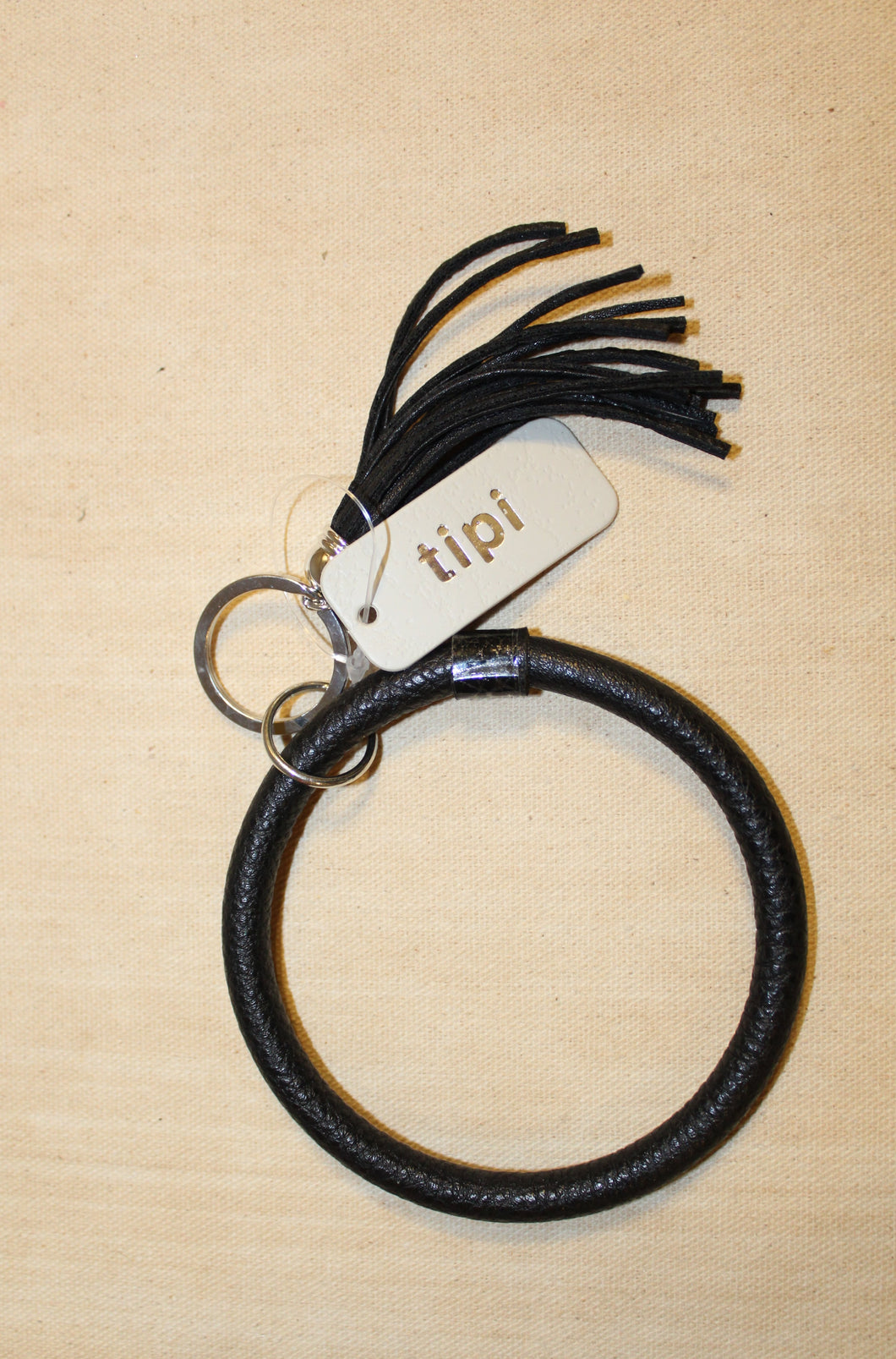 Black Leather Key Ring