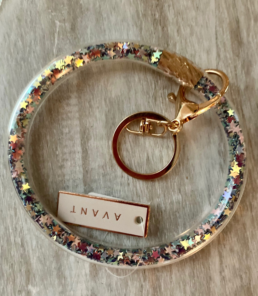 Multicolored Star Key Ring