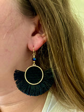 Load image into Gallery viewer, Black Fringe Earrings
