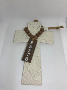 Faith Embossed Cross Ornament