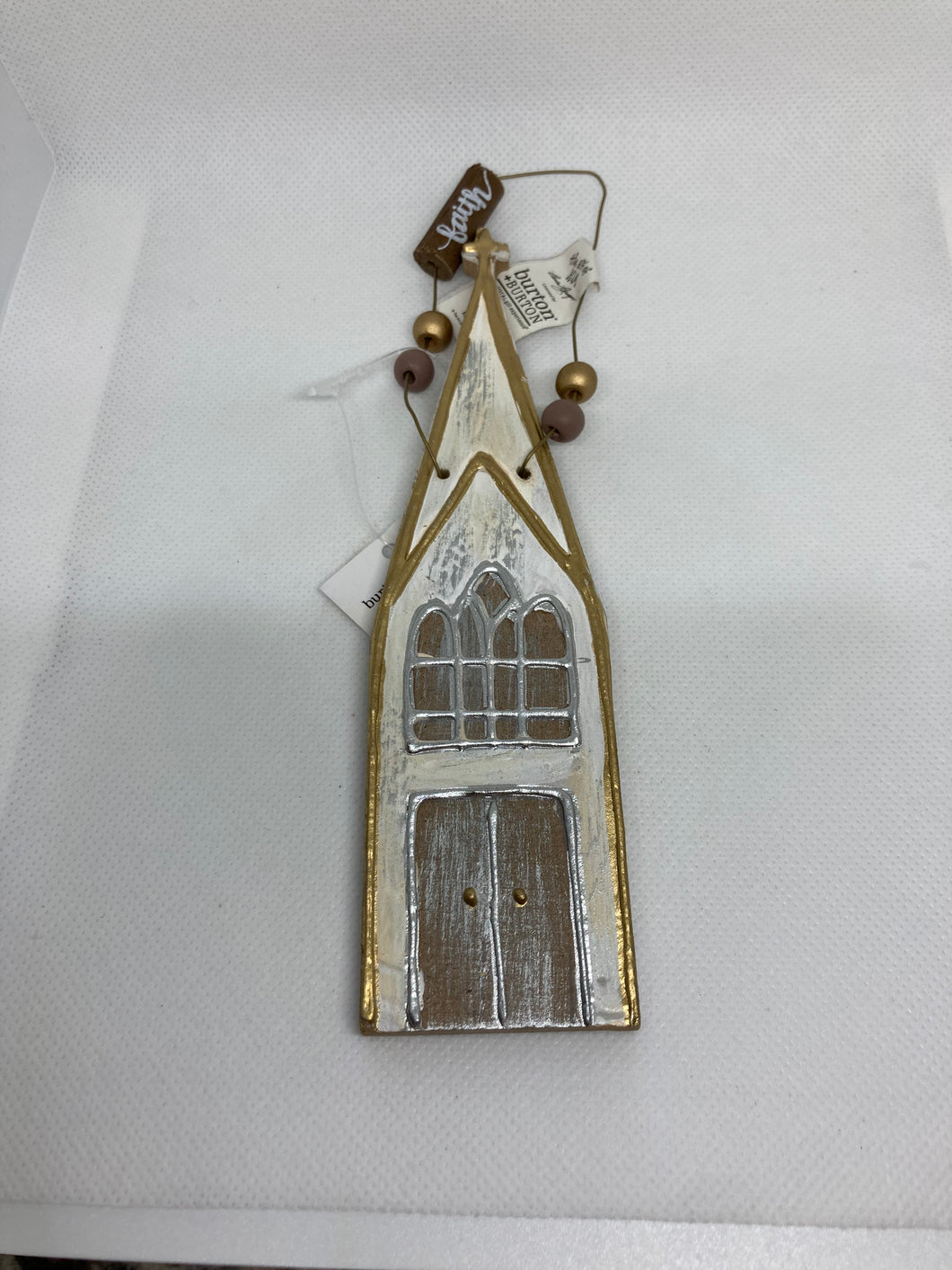 Small Church Ornament with Faith Message