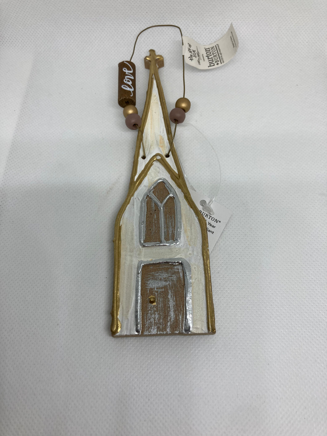 Small Church Ornament with Love Message